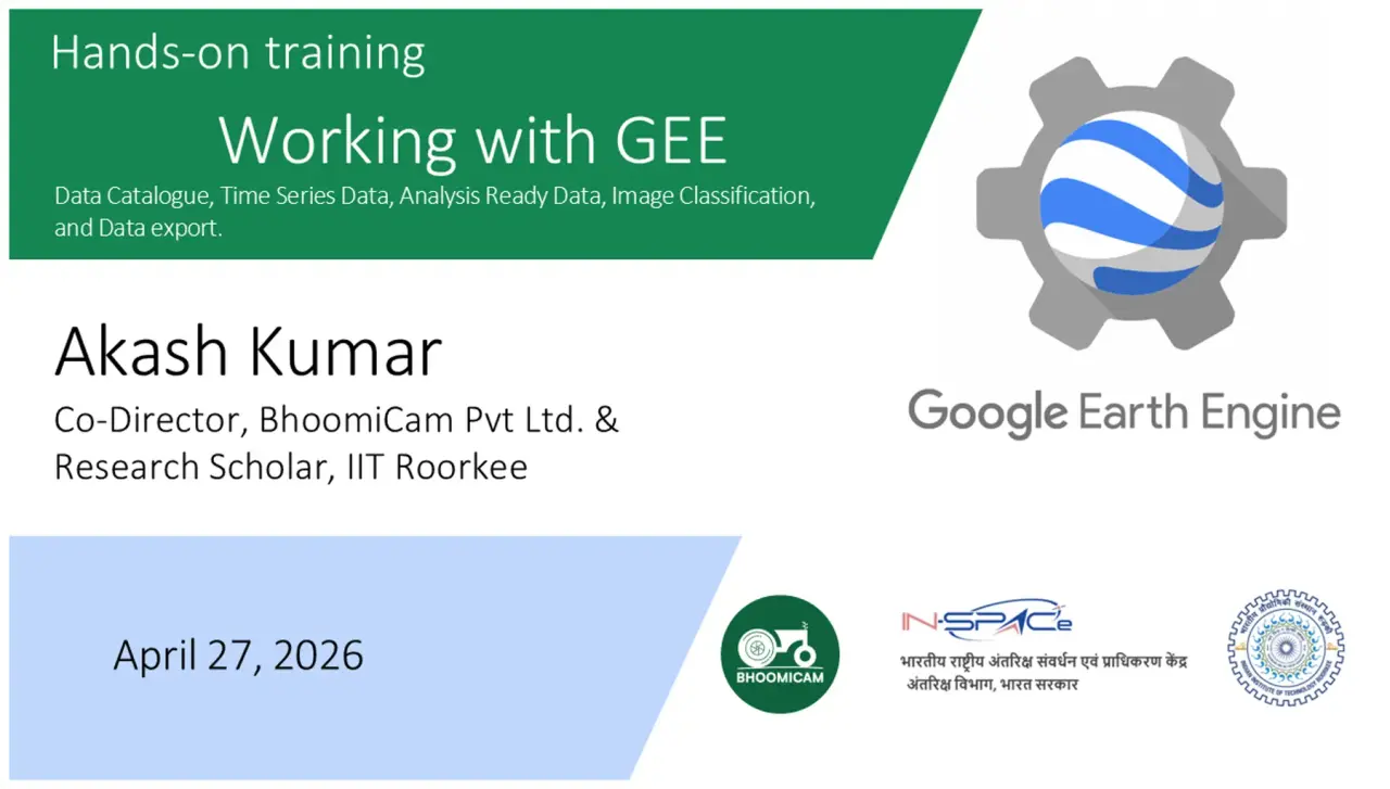 IN-SPACe Short-Term Course — Google Earth Engine Lecture, photo 2 of 5